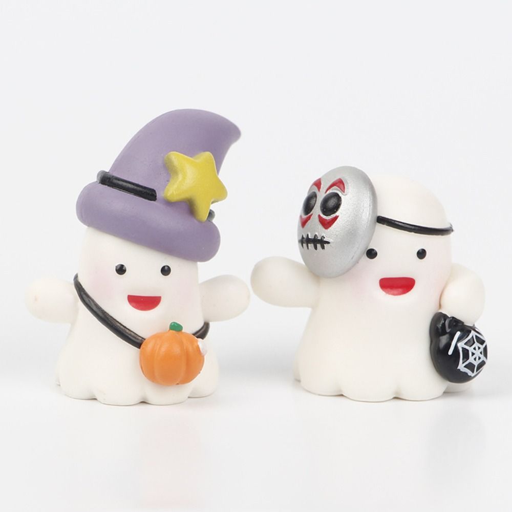 8pcs/Set Miniatures Pumpkin Mini Model Ornaments Hallowmas Pumpkin Ghost Doll  Desktop Home Decor