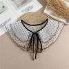 Summer Bow Tie Shawl White Fake Collars for Women Removable Dress Detachable Collar Wrap Shawl  False Collar Decor