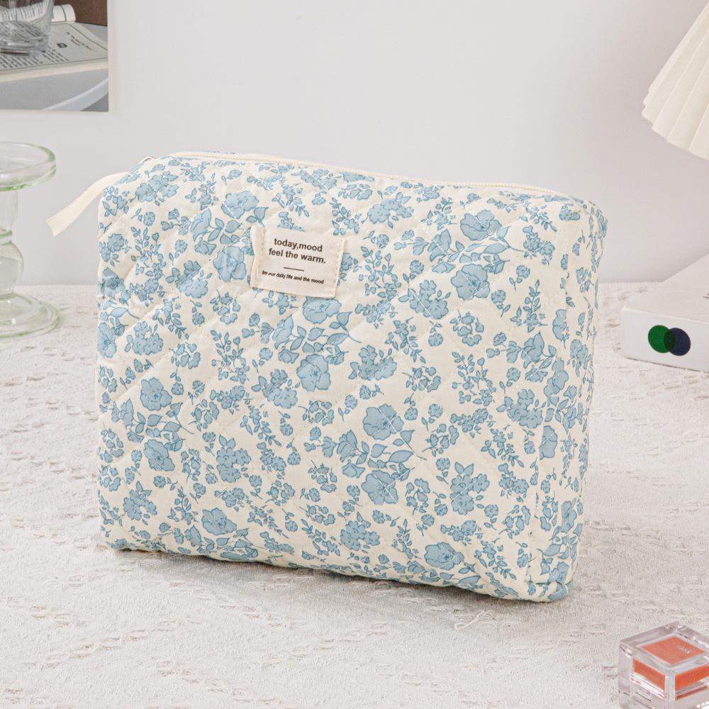 Стеганый красный клетчатый набор из 3 косметичек с клатчем большой вместимости