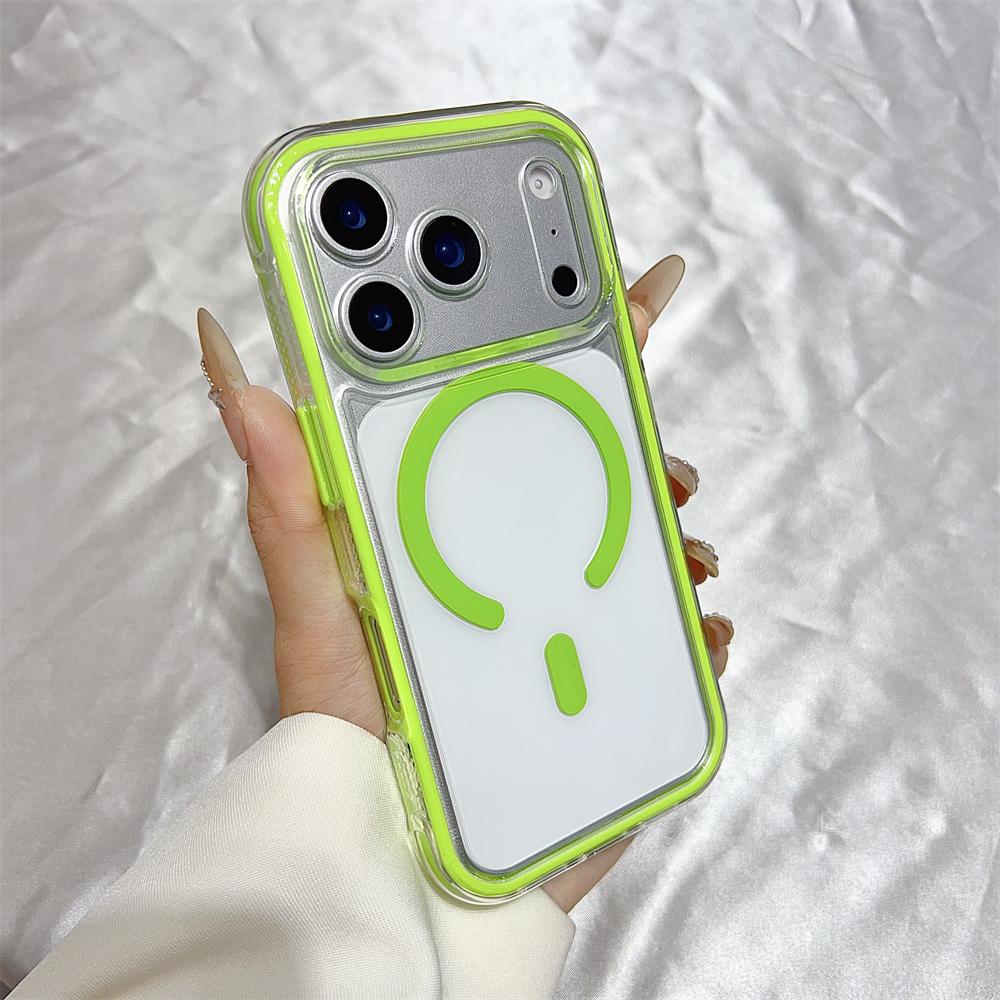 Transparent For Magsafe Soft TPU 2 in 1 Magnetic Case For iPhone 17 16 15 14 13 12 11 Pro Max Plus Air Candy Color Clear Cover