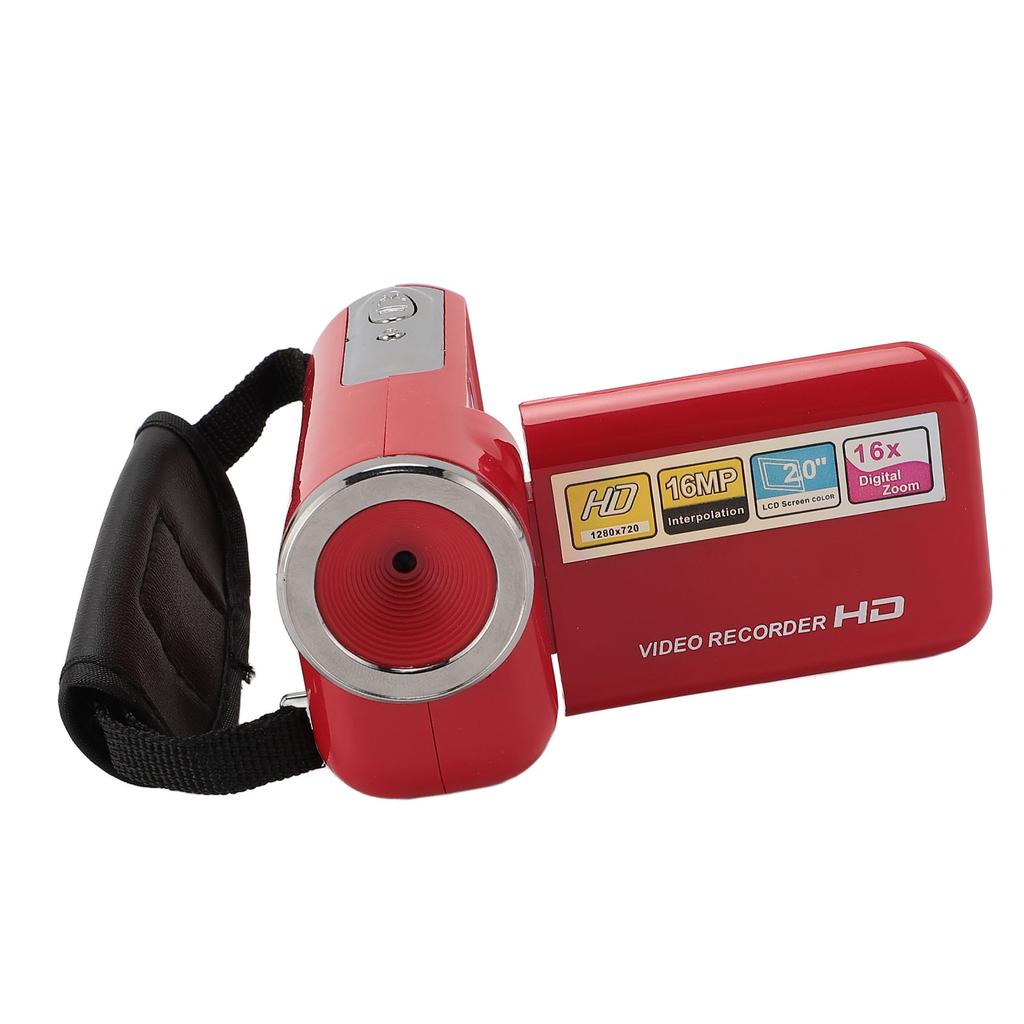 Digital Video Camera Recorder 1080P HD 16MP Portable DV Camcorder 16X Digital Zoom 2in Screen 128GB