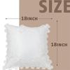 Наволочки 18 x 18 дюймов, белое кружево, мягкие наволочки, украшение для гостиной в фермерском доме, изысканные наволочки с вышивкой