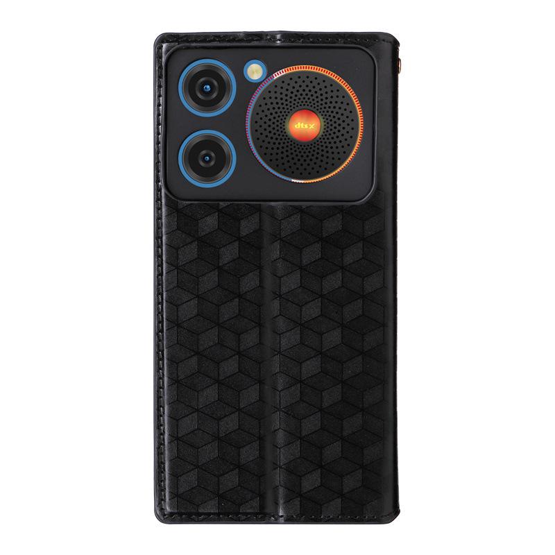 Чехол для телефона ZTE Nubia Music с карманом для карты: Кожа с 3D-текстурой, Магнитная обложка-книжка