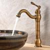 Antique Brass Basin Vessel Sink Faucet Deck Mounted Single Hole Cold Hot Water Mixer Tap Bathroom Basin Faucet Mixers Taps Black
