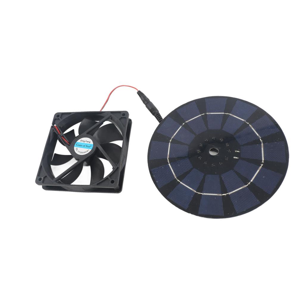 10W Solar Powered Exhaust Fan Monocrystalline Silicon Solar Panel Fan Ventilator Kit for Pet House