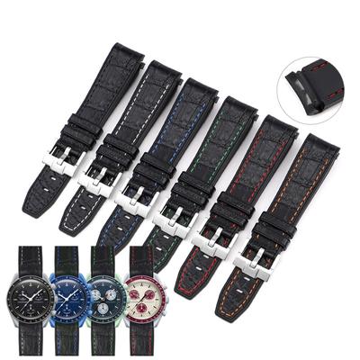 Силиконовый ремешок 20 мм 22 мм для Swatch, универсальный резиновый ремешок для часов с изогнутым концом, для Rolex Sport, водонепроницаемый браслет для Citizen