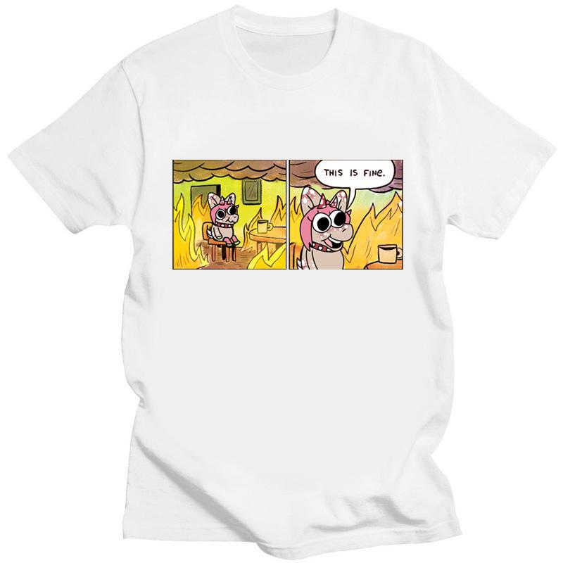 Kawaii футболка «Это прекрасно, все будет хорошо» Meme креативная футболка подарок для друзей Harajuku футболка унисекс одежда унисекс