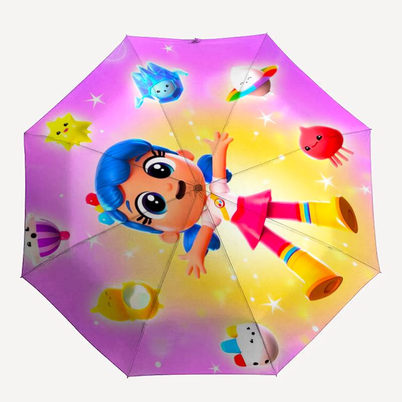 True and the Rainbow Kingdom Theme Automatic Umbrella, Lightweight & Portable, 8 Rib, Perfect for Outdoor Travel, Birthdays, Christmas, Gifts.