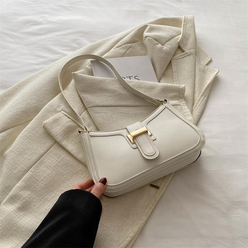 Simple and Fashionable Retro Bag 2024 New Women's Bag Trendy and Fashionable Shoulder Underarm Bag Simple Foreign Messenger Bag