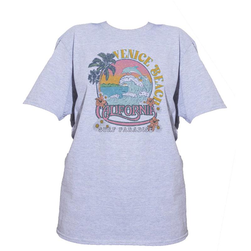 Venice Beach Palm Trees Oversized Tshirts Women 2023 Summer Vintage California Surf T Shirt Cute Vacation Graphic Tees Tops