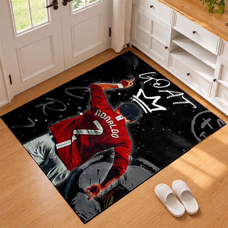 Cristiano Ronaldo Carpet Door Mat for Living Room or Bedroom Protective Mat Under Chair Office Decoration Christmas Gift Birthday Present