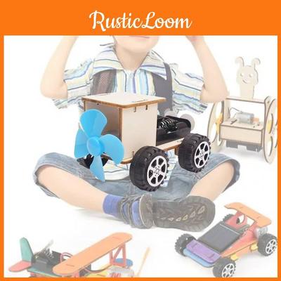 Stem Образовательный Ветроуправляемый Внедорожник DIY Деревянный Модельный Комплект Для Детей Научный Эксперимент