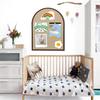 Large Cork Board Alternative, 23.6" x 31.5" Arch Felt Bulletin Board with 20 Wooden Pushp & Safe Removable Adhesive Tabs, Display Board for School,
