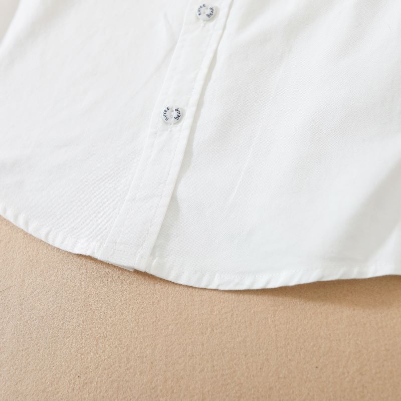 Модная одежда для мальчиков, формальные детские рубашки с длинными рукавами из хлопка, однотонная хлопковая детская одежда с отложным воротником для детей 6–14 лет