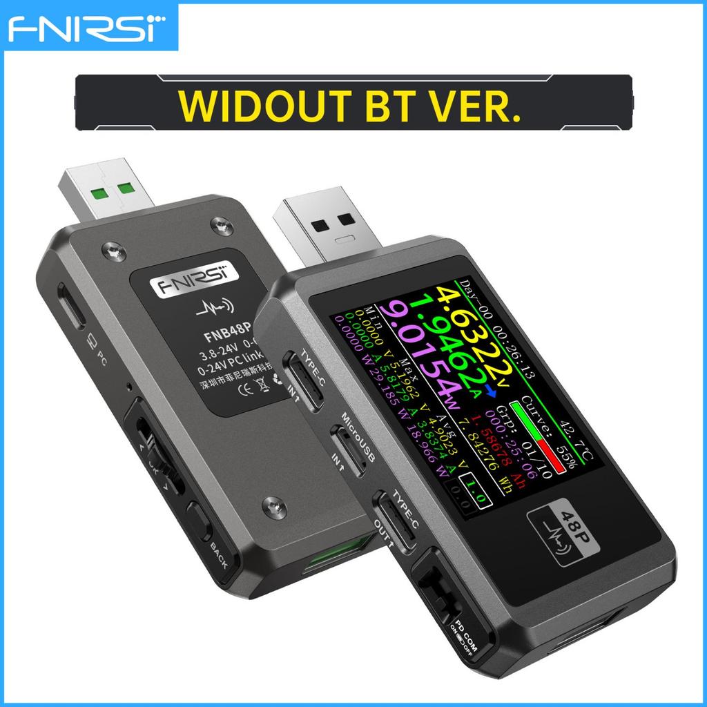 FNIRSI FNB48P USB-тестер вольтметр амперметр TYPE-C быстрое обнаружение заряда триггерная емкость измерение пульсаций с ЧПУ металлический корпус