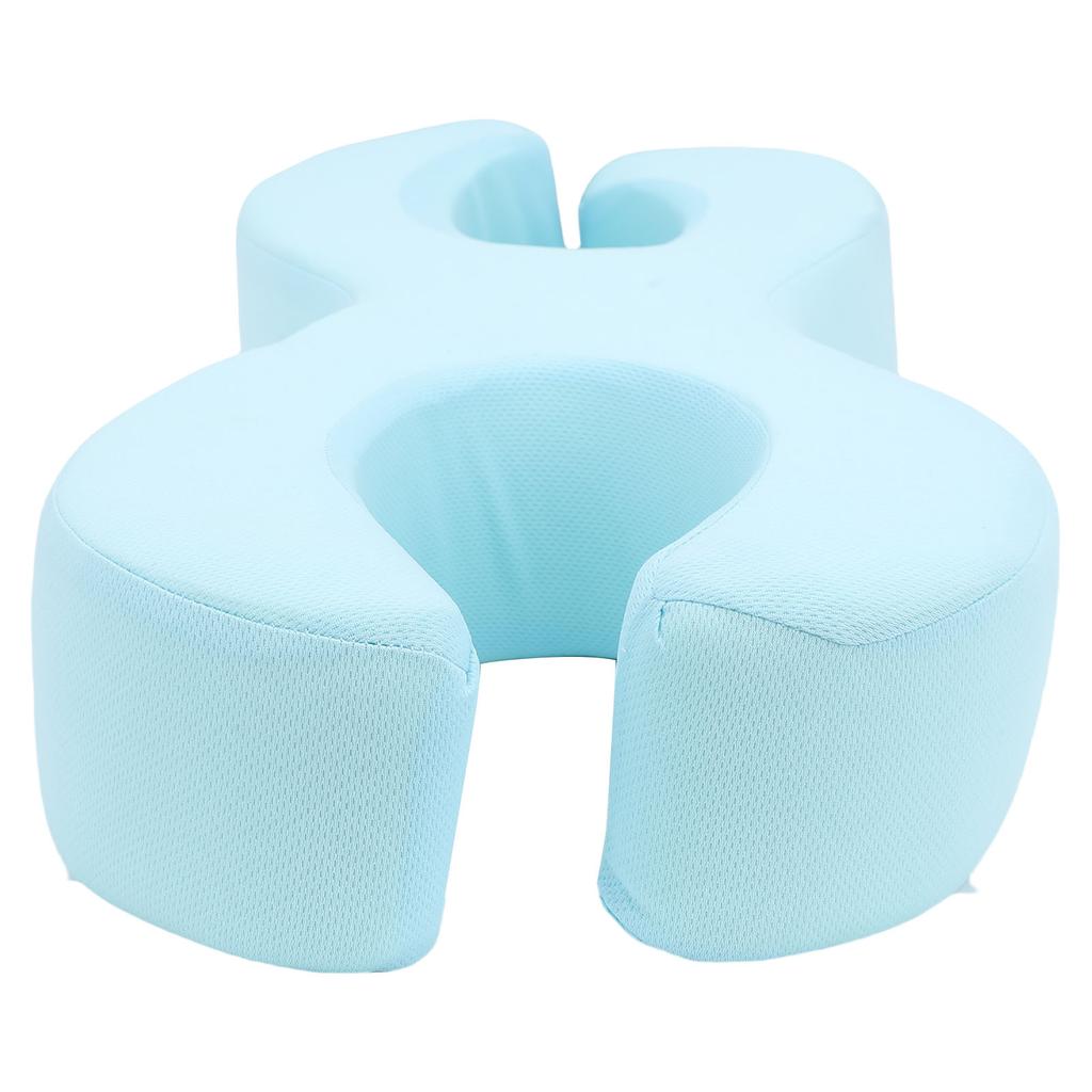 Подушка для сна на животе Синяя Эргономичная Защищающая лицо от сдавливания Мягкая из пены с памятью Подушка для глубокого сна для сна на боку