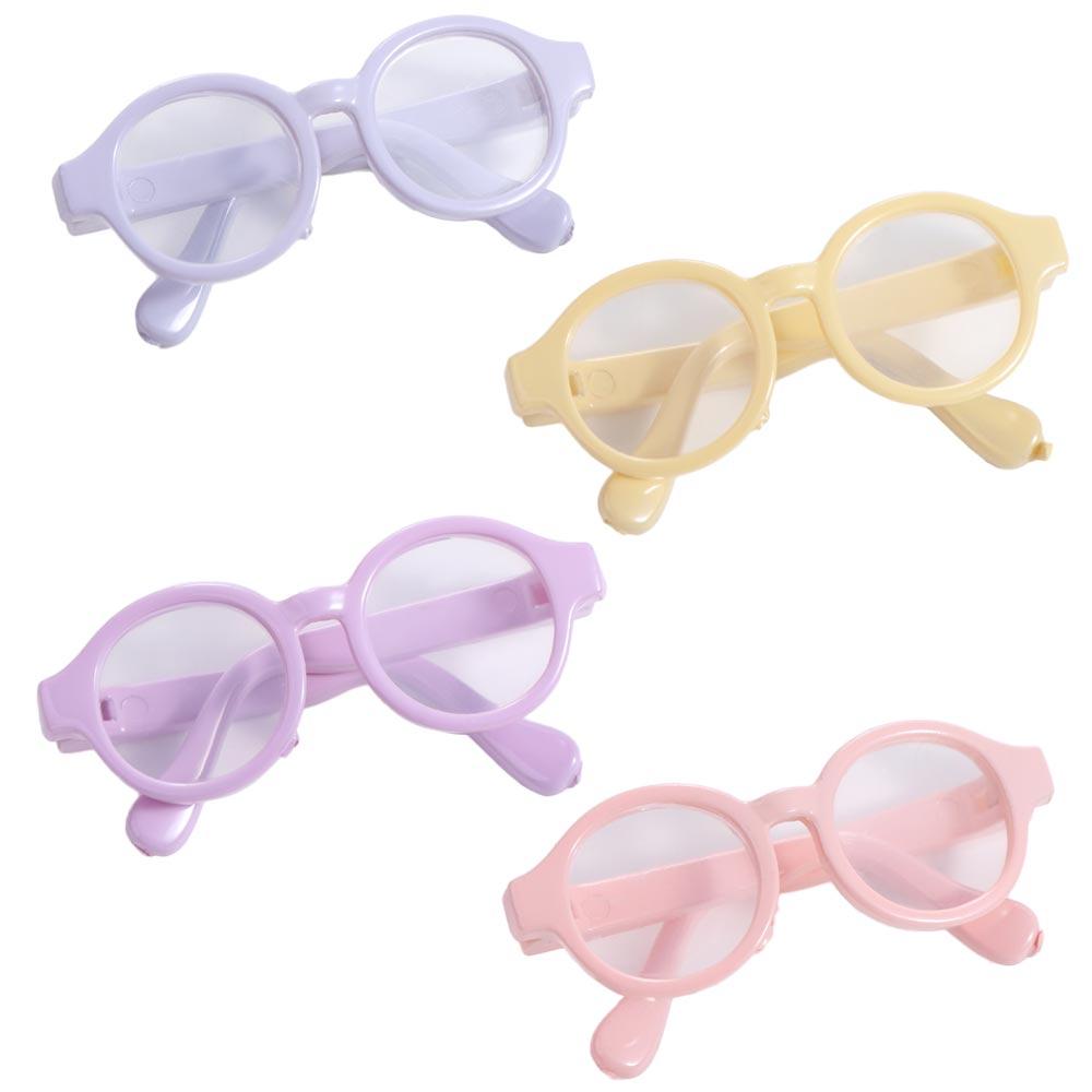 Plastic Round Transparent Glasses Doll Accessory Doll Mini Glasses Doll Round Glasses Children Toy