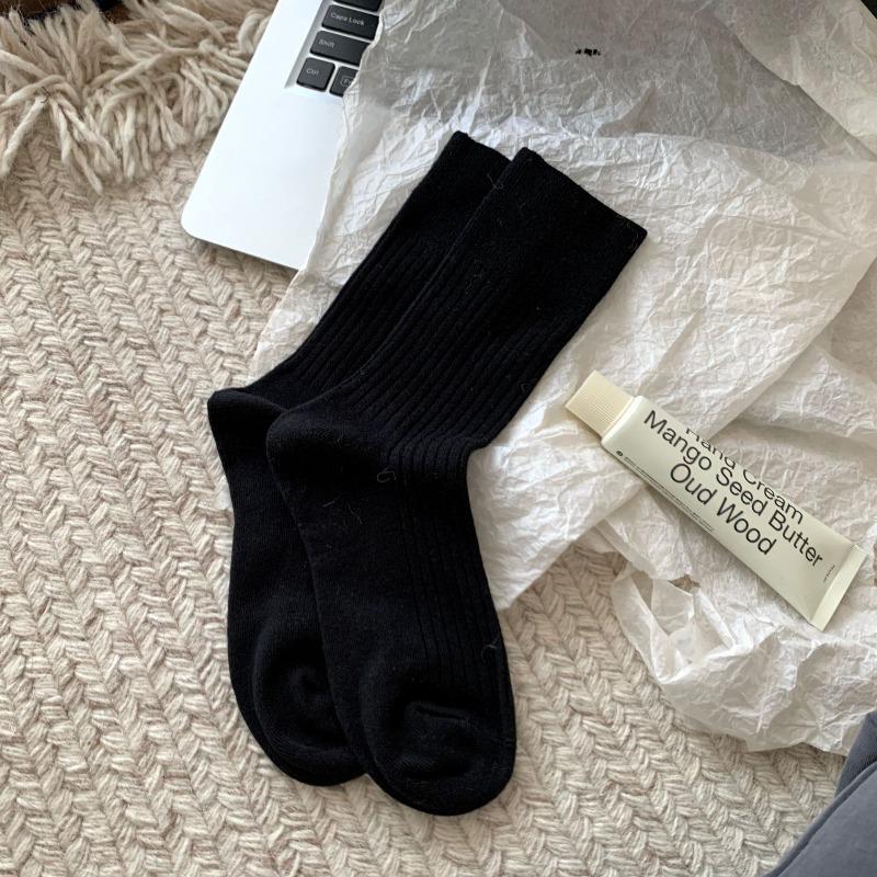 Женские Новые Осенние Товары Все Виды Повседневные Однотонные Носки-трубы с дымкой