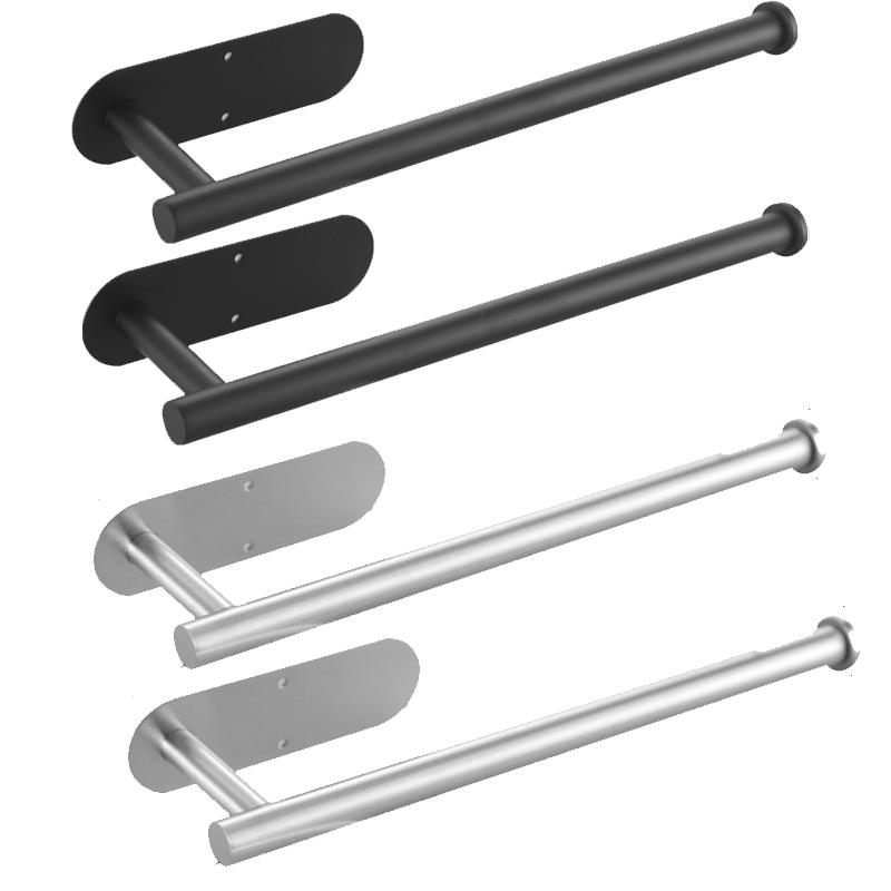 Самоклеящийся держатель для туалетной бумаги и полотенец, настенное крепление из нержавеющей стали, диспенсер для рулонов полотенец для ванной комнаты и кухни