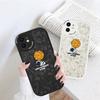 Slim Skin Feeling Cartoon Space Astronaut Soft Silicone PU Leather Cover Phone Case for iPhone Samsung Huawei Honor Xiaomi Redmi OPPO Realme Vivo