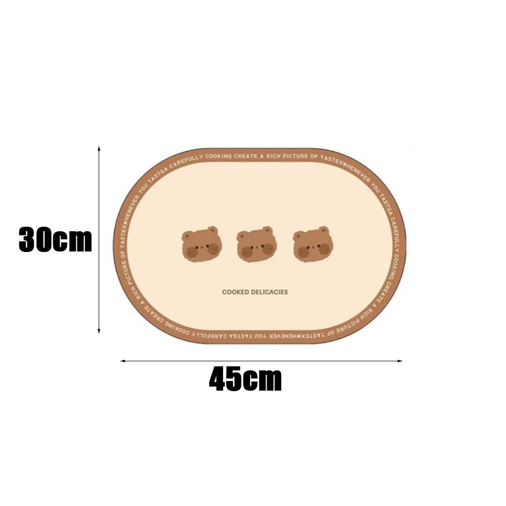 Cartoon Cute Bear Dining Mat Tableware Mat Waterproof Non-Slip Table Mat Oil Proof Mouse Pad Coaster