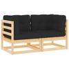 Day and Night - Day and Night Garden Corner Sofas 2 Pcs Cushions Solid Pine Wood
