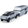 1/32 Scale Cybertruck Pickup Trailer Diecast Car Model Toy,Pull Back Toy Vehicle with Sound and Light for Kids Toddler Boys Girls Collection