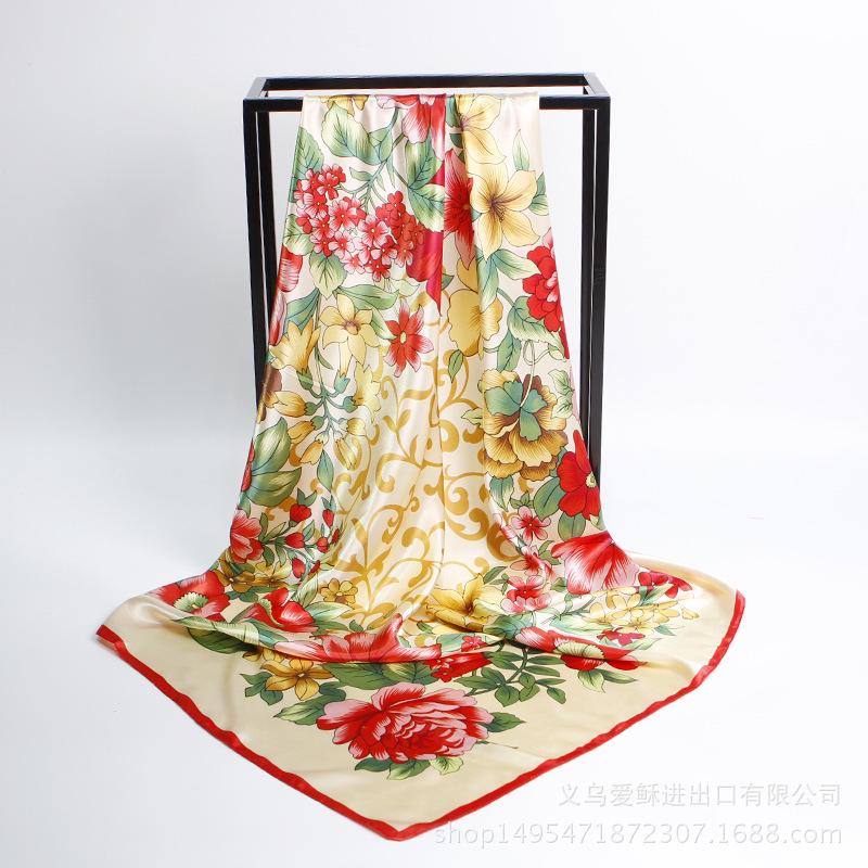 High-quality Luxurious Silk Scarves Headband Scarfs Neck Scarf For Women Chain Silk Scarf Women's Decorative Shawl