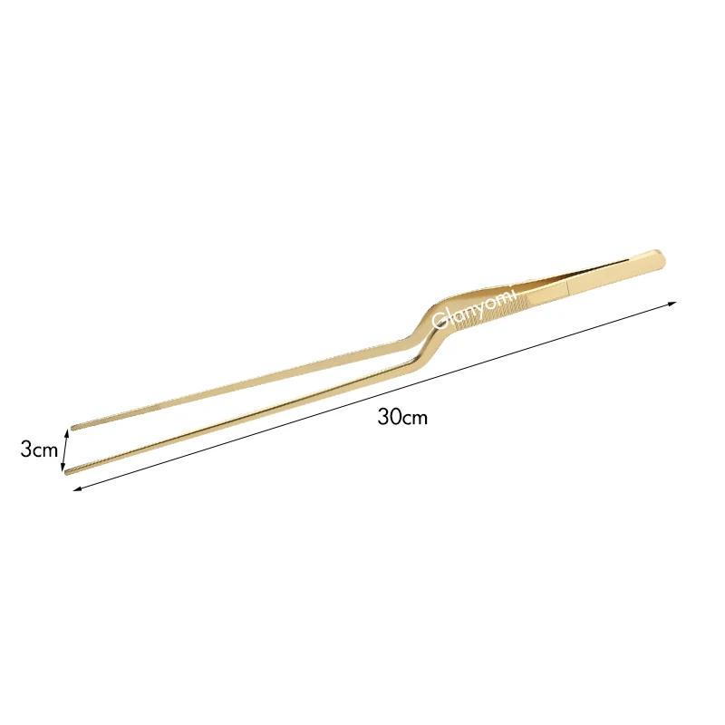 6/8/12-Inch Kitchen Tongs, Stainless Steel Culinary Precision Tweezers BBQ Tongs - Food Styling Baking Decor