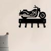 Cruiser Motorcycle Key Rack Hanger Nine Inch Wide Metal Wall Art Bathroom Holder Organizer Storage Nine Inch Motorcycle