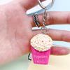 Creative Gift: Hamburger Sandwich Keychain & PVC Cake French Fries Pendant for Schoolbags - Perfect for Males and Females!
