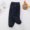 Ветрозащитные брюки для мальчиков с вельветовой подкладкой: 2025 Новый стиль Теплая спортивная одежда для весны и осени