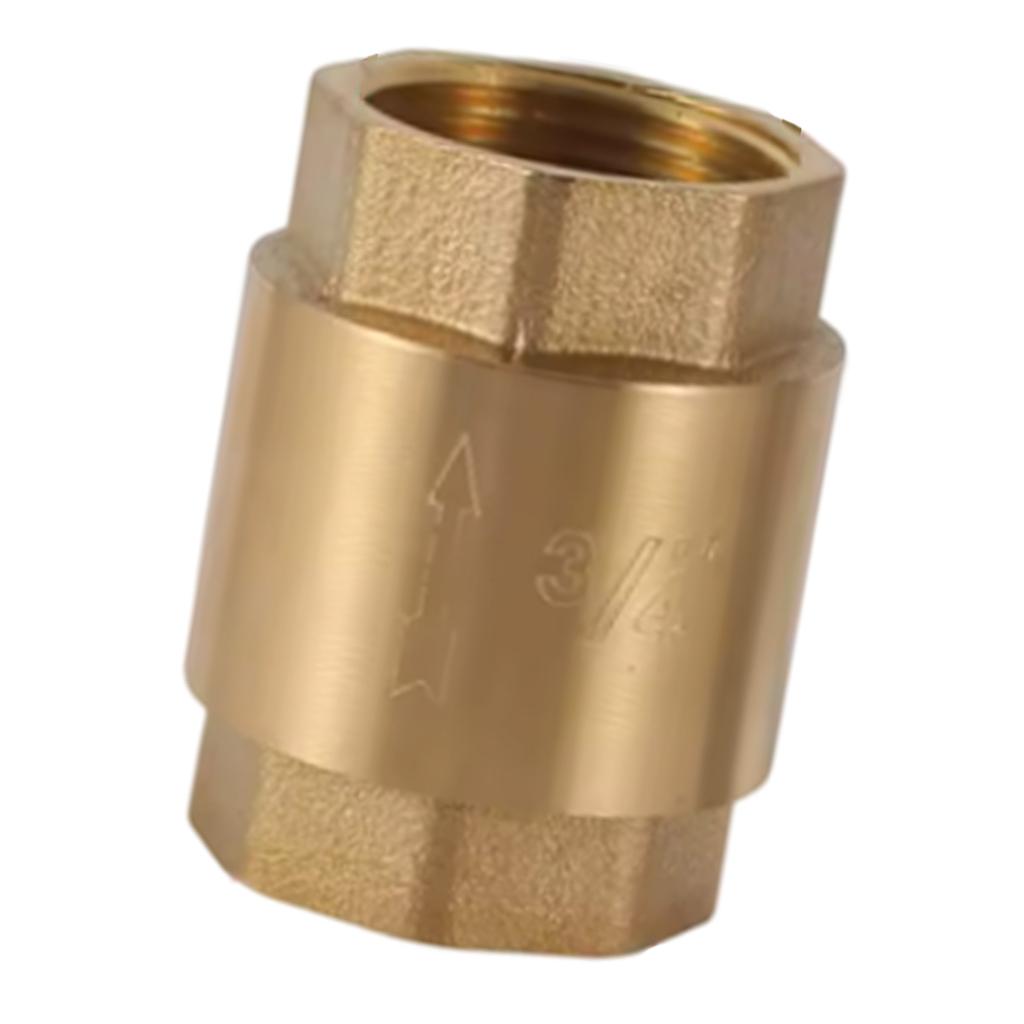 Brass Thread In-Line Spring Check Valve DN20/DN15 Single Way Connector Water Non Return Valve Plumbing Fitting Accessory