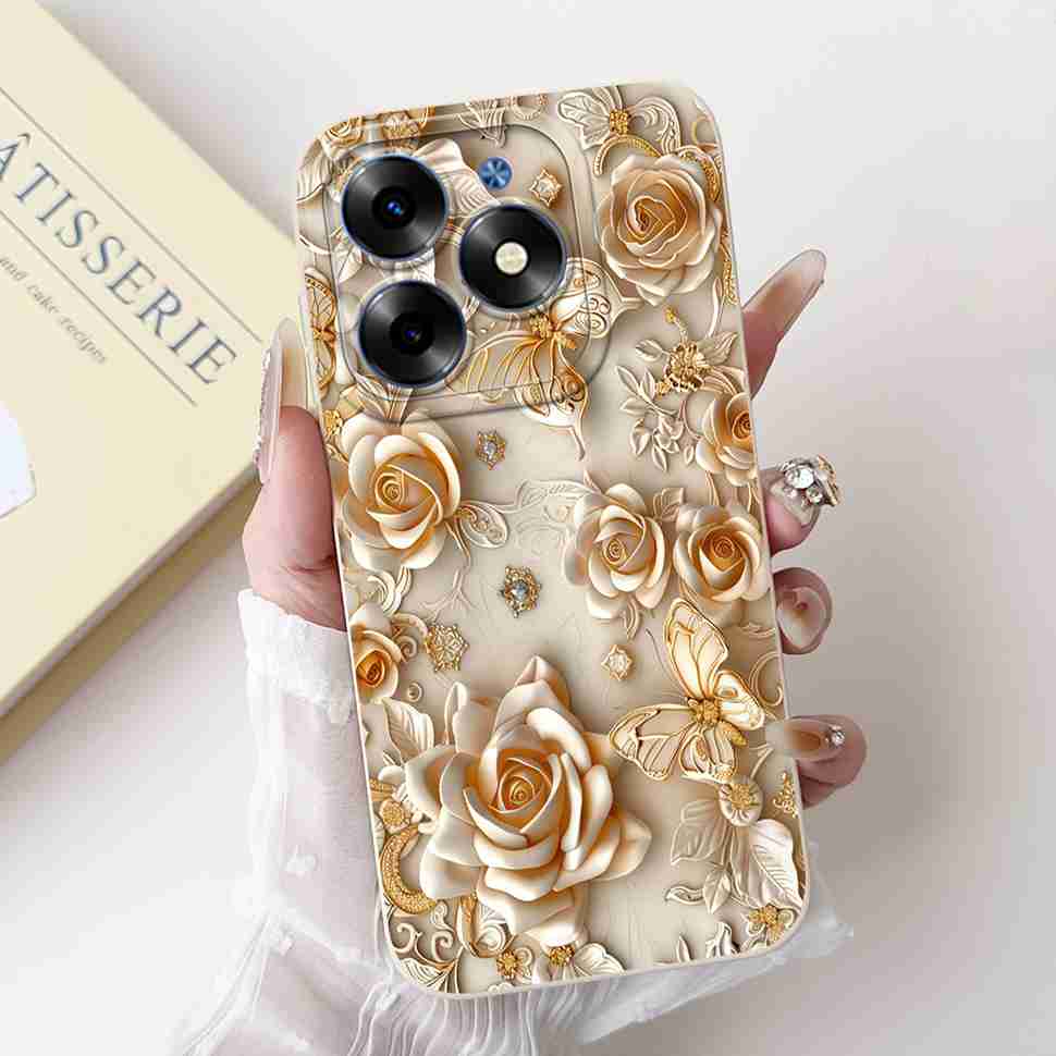 Розовый Кот Для Tecno Spark Go 2024 Чехлы BG6 Мягкий Силиконовый Чехол Для Tecno Spark 20 Spark20 SparkGo 2024 Корпус Чехол Для Телефона