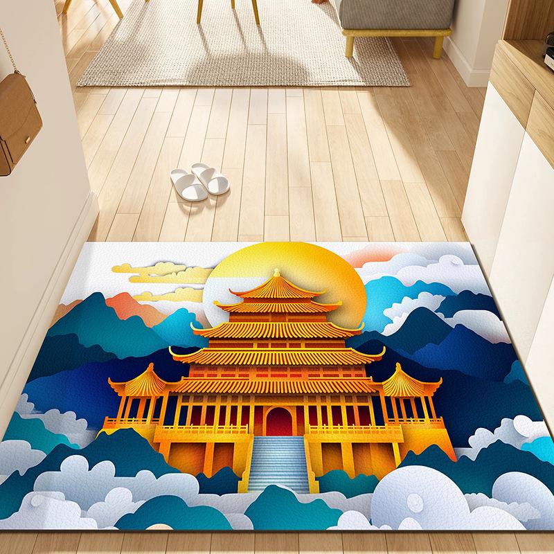 Входная дверь, коврик для пола, коврик для крыльца, домашняя спальня, китайский грязеотталкивающий ковер, постельное белье, можно резать, коврик для ног