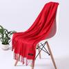 Women Solid Scarf Cashmere Feeling Pashmina Shawls Tassel Hijab Head Wraps Femme Thin Spring Winter Scarves