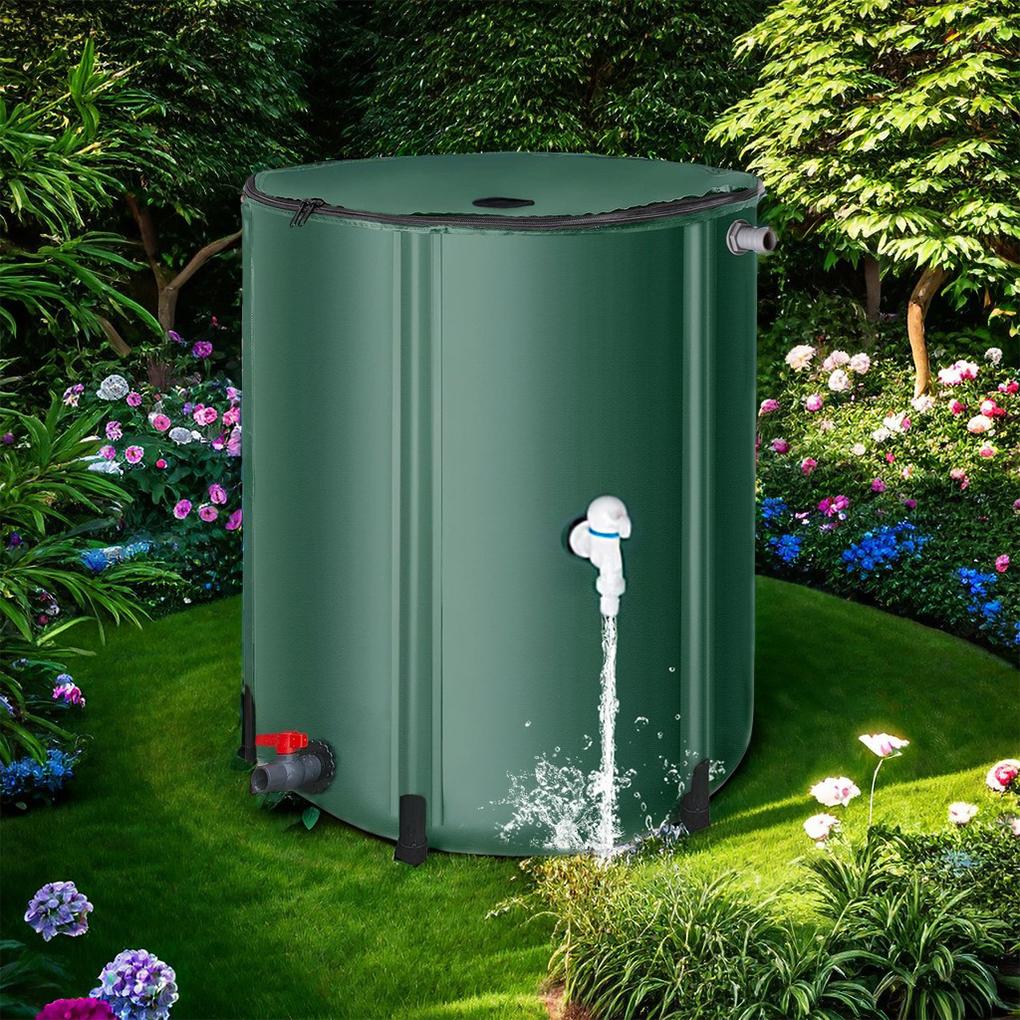 Large Capacity Rain Water Recovery Storage Tank Collapsible  Filter impurities Rain Barrel Water Collector 100-500L Rain Bucket