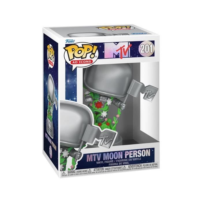 Figurine POP! Ad Moon Person 9 cm - FUNKO - MTV 40th - Noir - Mixte - A partir de 3 ans