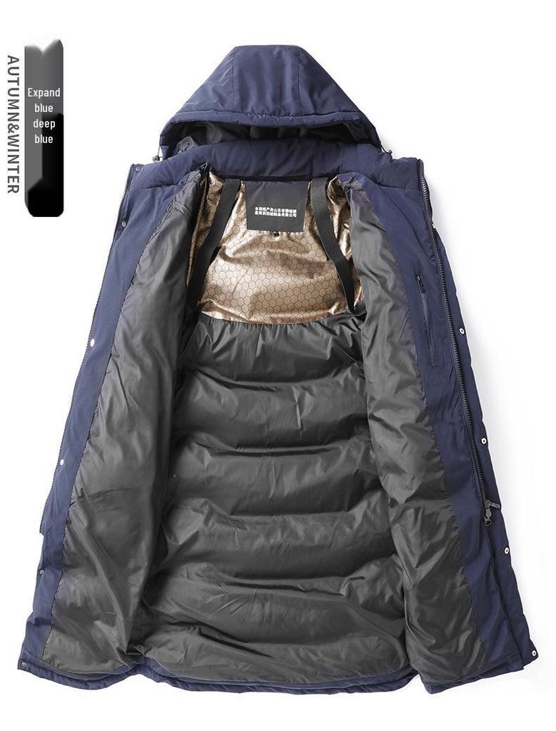 Китайская командная зимняя пуховая куртка - Унисекс спортивное длинное пальто для экзамена по искусству и тренировок