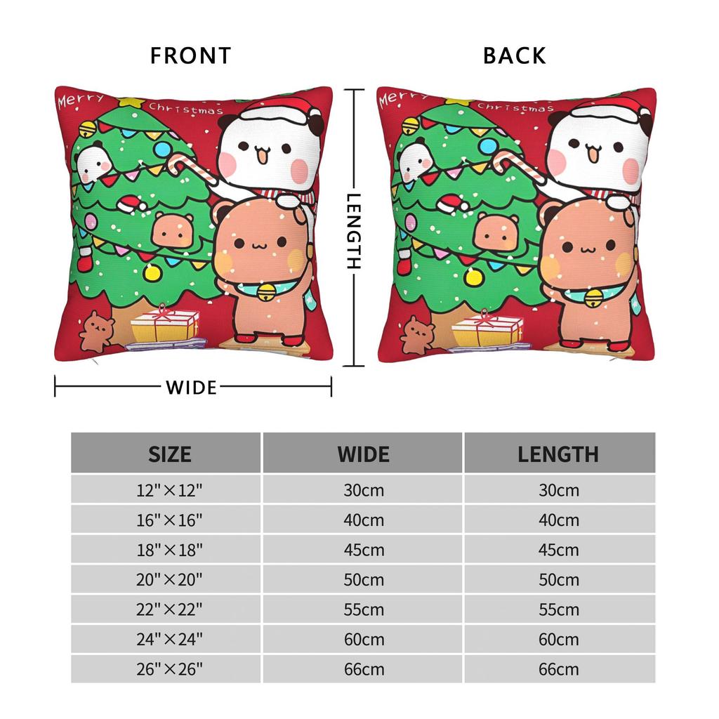 Bubu Dudu Рождественская наволочка Квадратная наволочка для офиса, автомобиля, домашнего декора, оригинальная наволочка