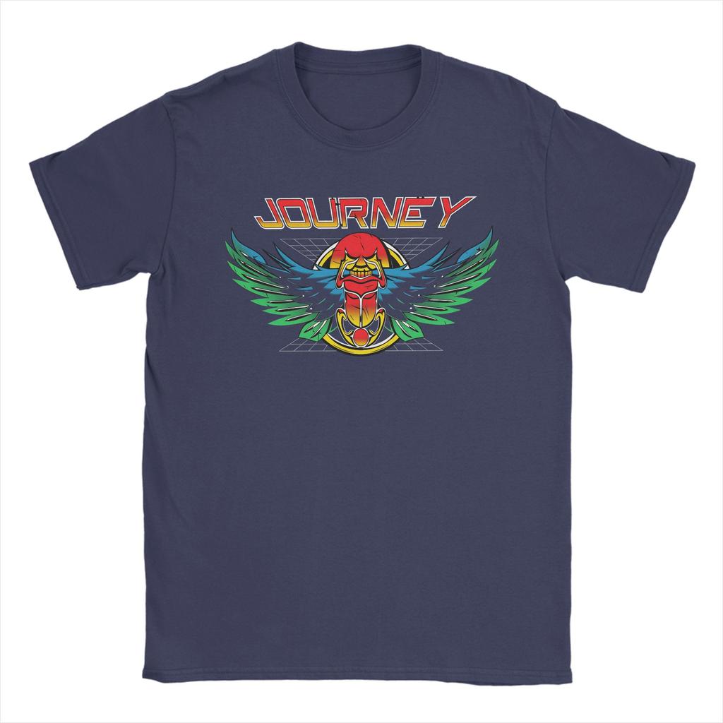 Journey Final Frontier Tour 2026 TShirt Summer Men 100 Cotton Crewneck Oversized Tees ShortSleeve Y2K Retro Tshirt