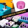 Uxcell 12pcs Foot Switch Guitar Pedal Button Metal Foot Switch Top Multicolor for Guitar Effect Pedal and Blue Toppers, Caps, Covers, 3/8" Buttons,