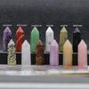 1 шт. Декор Натуральный камень Аметист Тигровый глаз Прозрачный кварц Шестигранная призма Энергия Домашний декор Маленькое украшение Хэллоуин Рождественский подарок