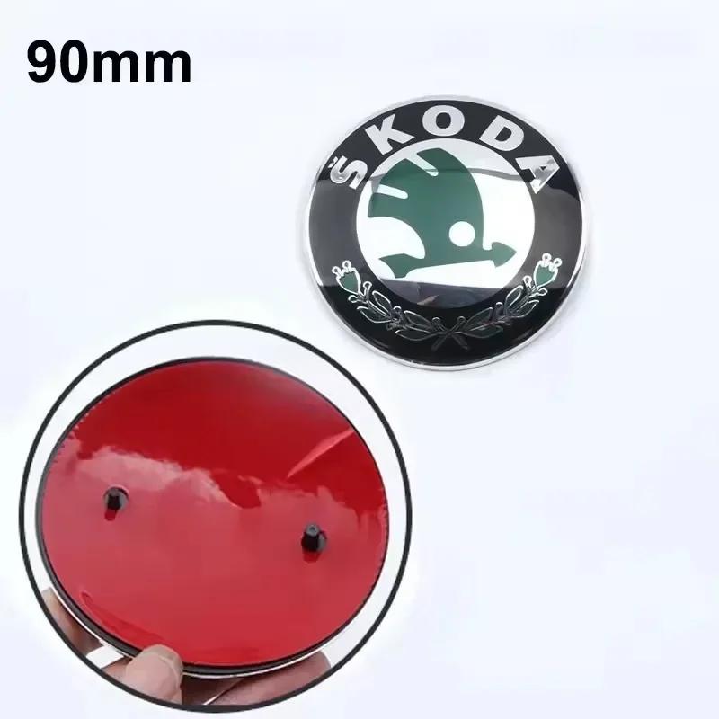 RAPL8 for SKODA 8cm9cm ABS Car Front Rear Emblem Sticker Rapid Octavia Fabia Laura Superb Kodiaq Karoq Auto Replaced Badge Accessories