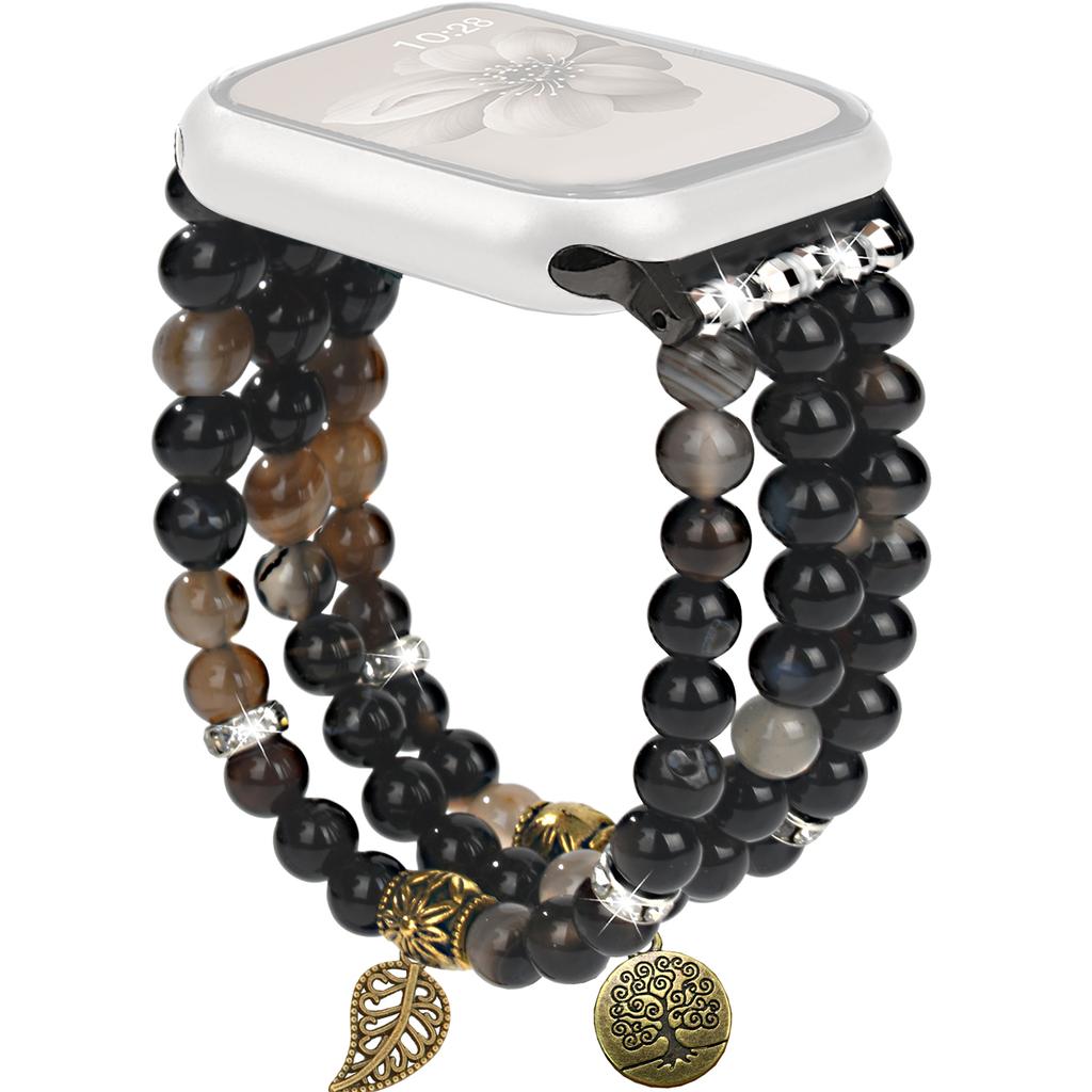 Ремешок для Apple Watch Series 10 9 8 7 SE 6 5 4 3 2 1 42 мм 41 мм 40 мм 38 мм Браслет из бусин Наручный ремешок