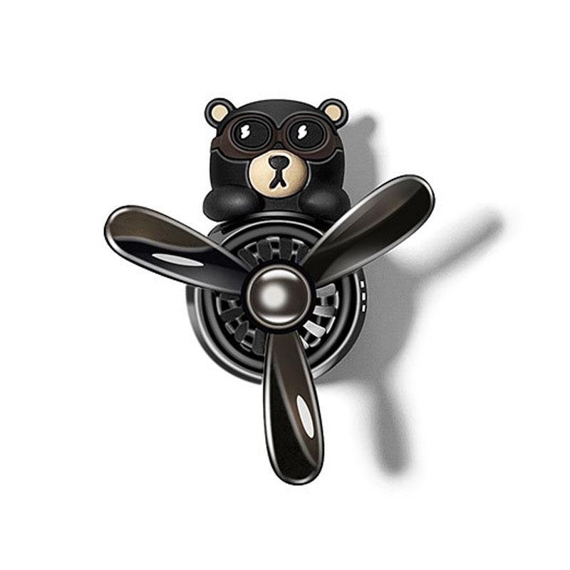 Car Fragrance Auto Air Freshener Cool Bulldog Pilot Rotating Propeller Air Outlet Perfume Flavoring Accessories