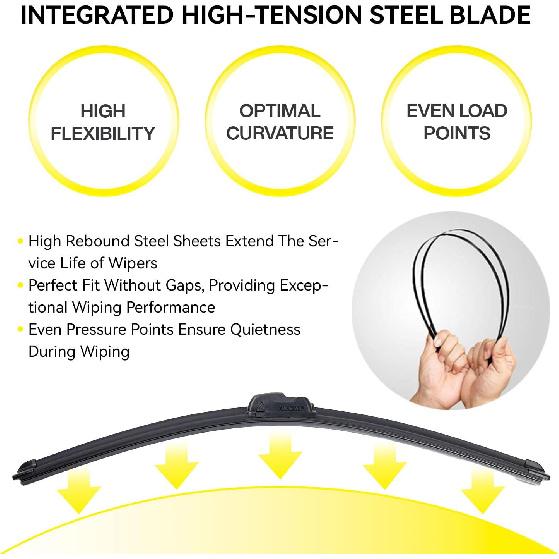 Дворники DOGTAIL 22 дюйма для Ford F150 2009-2025 F250 2009-2025 Ford Expedition 2007-2025, Всесезонная автомобильная замена Scrubblade Передние