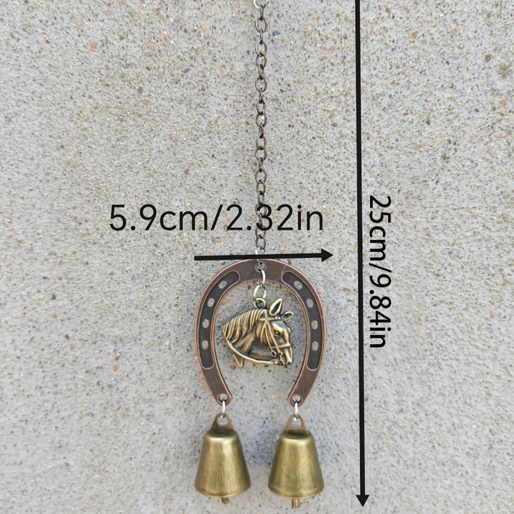 Креативные ретро колокольчики ветра в форме лошади, подвесное украшение для двора, благословляющий металлический кулон, задний двор