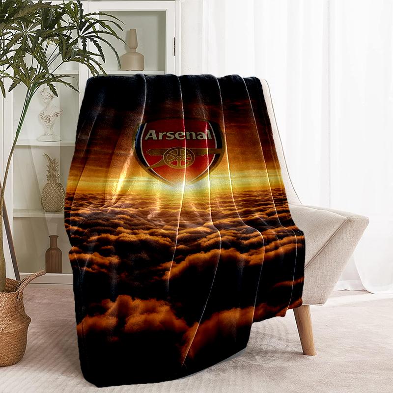 Плед Arsenal F.C. - Мягкий и Удобный, для Спальни, Путешествий, Дивана, Домашнего Декора - Подарок на День Рождения, Рождество для Друга