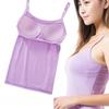 Modal with Chest Cushion, Camisole Vest Women's One-piece Summer Base Shirt Worn Inside and Outside